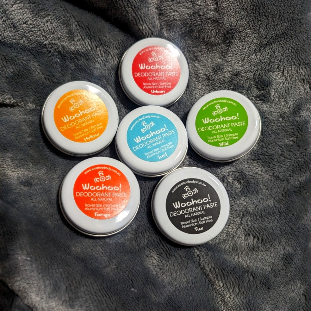 NIB 6 Natural Australian Deodorants Travel Size Aluminum Free